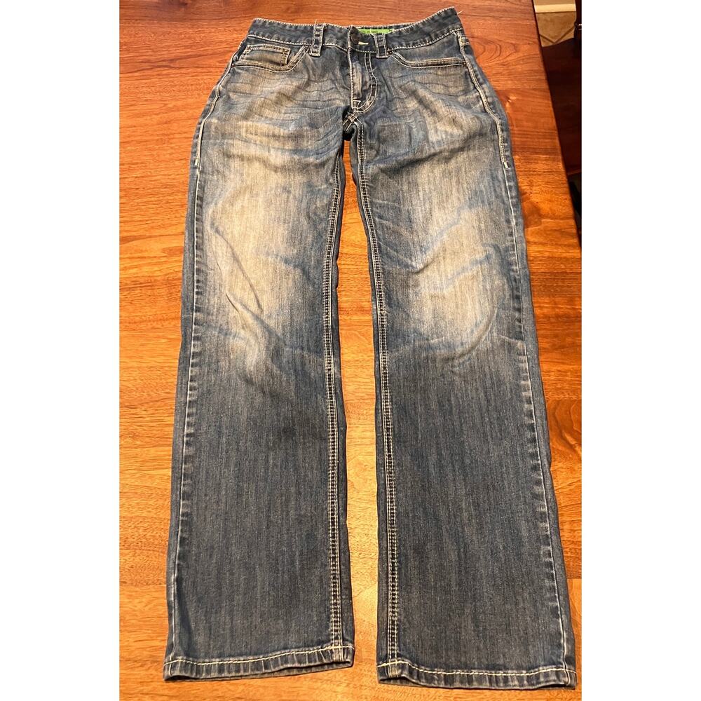 Rock & Roll Denim Men’s 29x34 Pistol Straight Leg Jeans Medium Wash Stretch